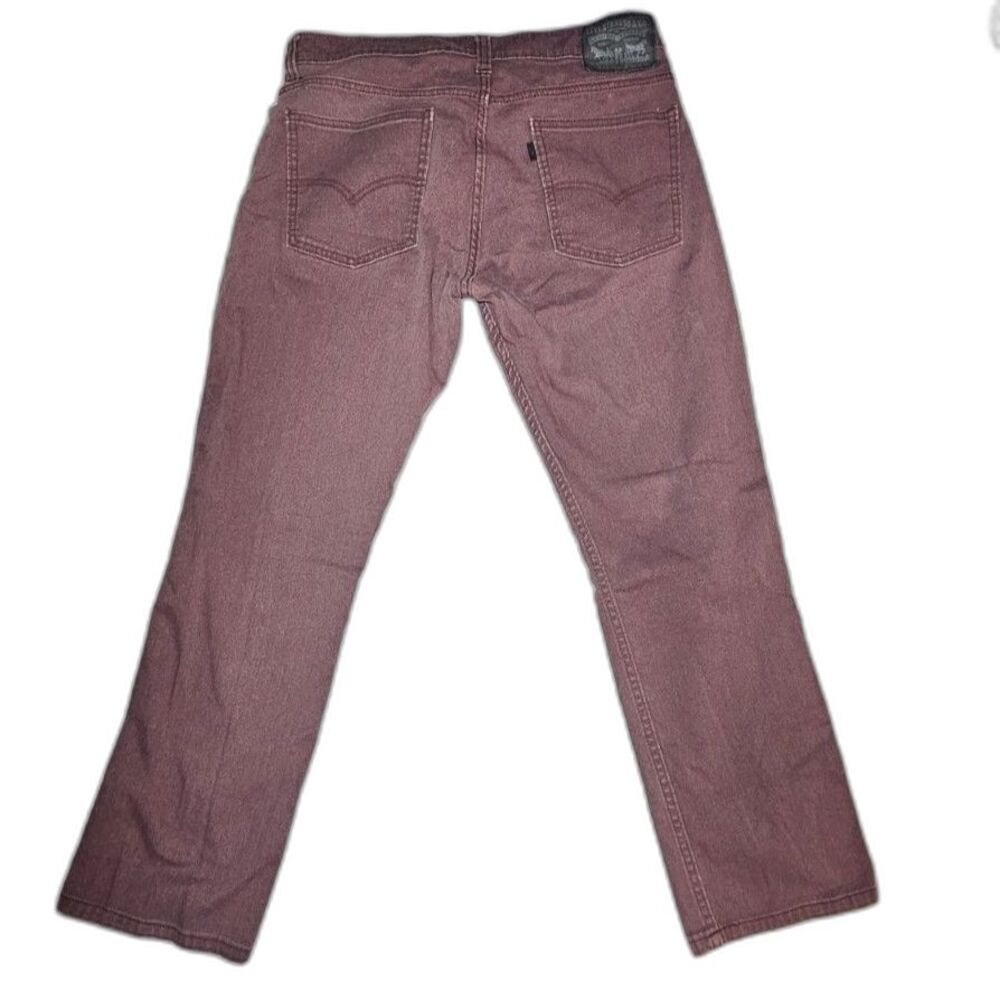 Levi’s 511 Men’s Slim Fit Jeans W34 L30 Burgundy Wine Red Denim 34x30